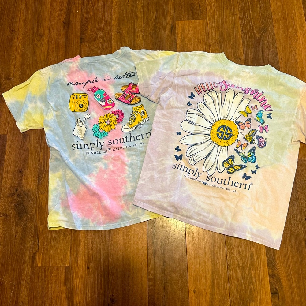 2 YM Simply Southern T-shirts